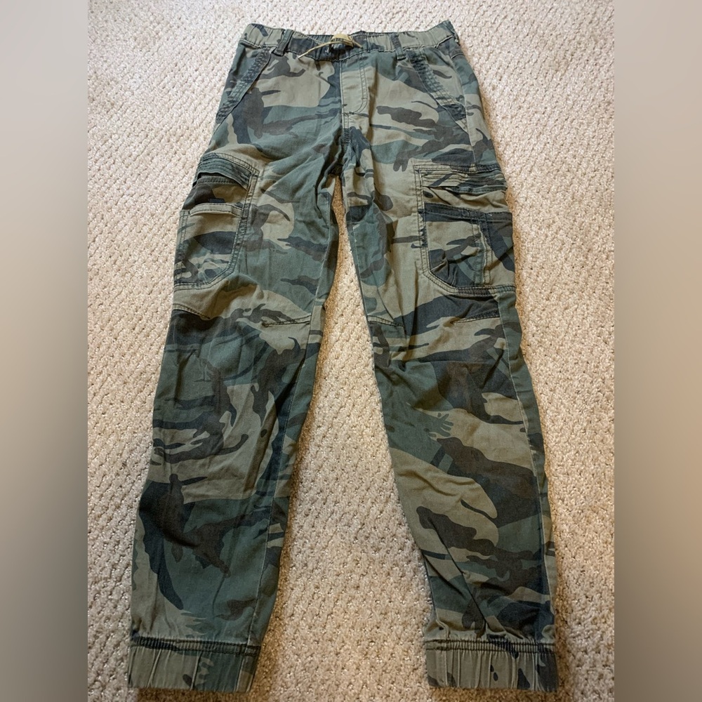 Wrangler Boys Green Camouflage Cargo Pants